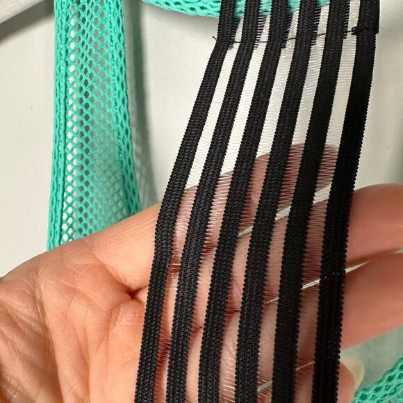 LIVE! Teal Mesh Racerback Sand Beach Vibes Swimsuit Coverup Women's Medium - Picture 6 of 7